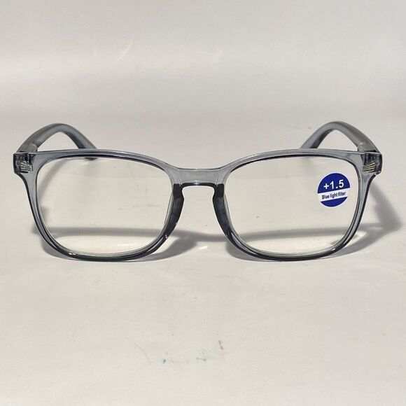 1508 Colette 1.5 Grey Reading Glasses Soft Butterfly Readers NWT - Picture 3 of 9